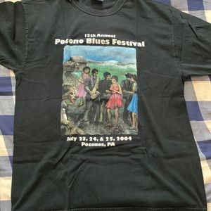 Vtg. Pocono Blues feat tshirt